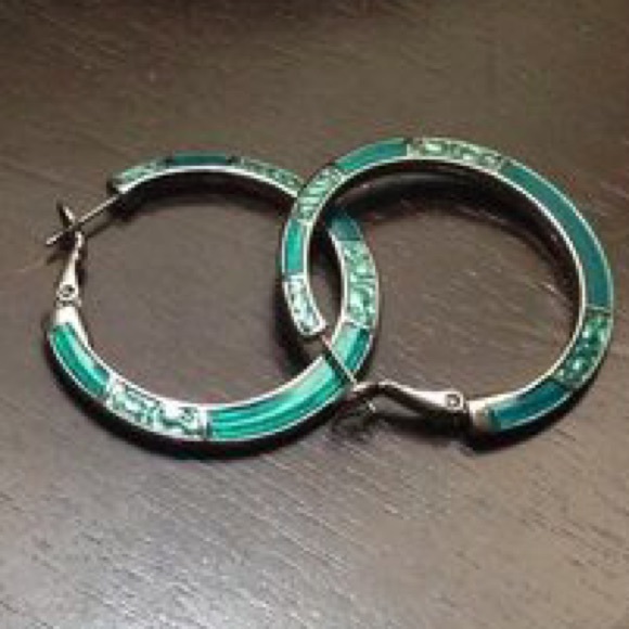 Lia Sophia Jewelry - Lia Sophia Teal Hoop Earrings